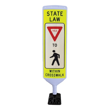 Shur-Flex Shur-Flex BM36 PED Fixed Crosswalk Sign R1-6a "Stop for Pedestrian" E10CBM36W R1-6a